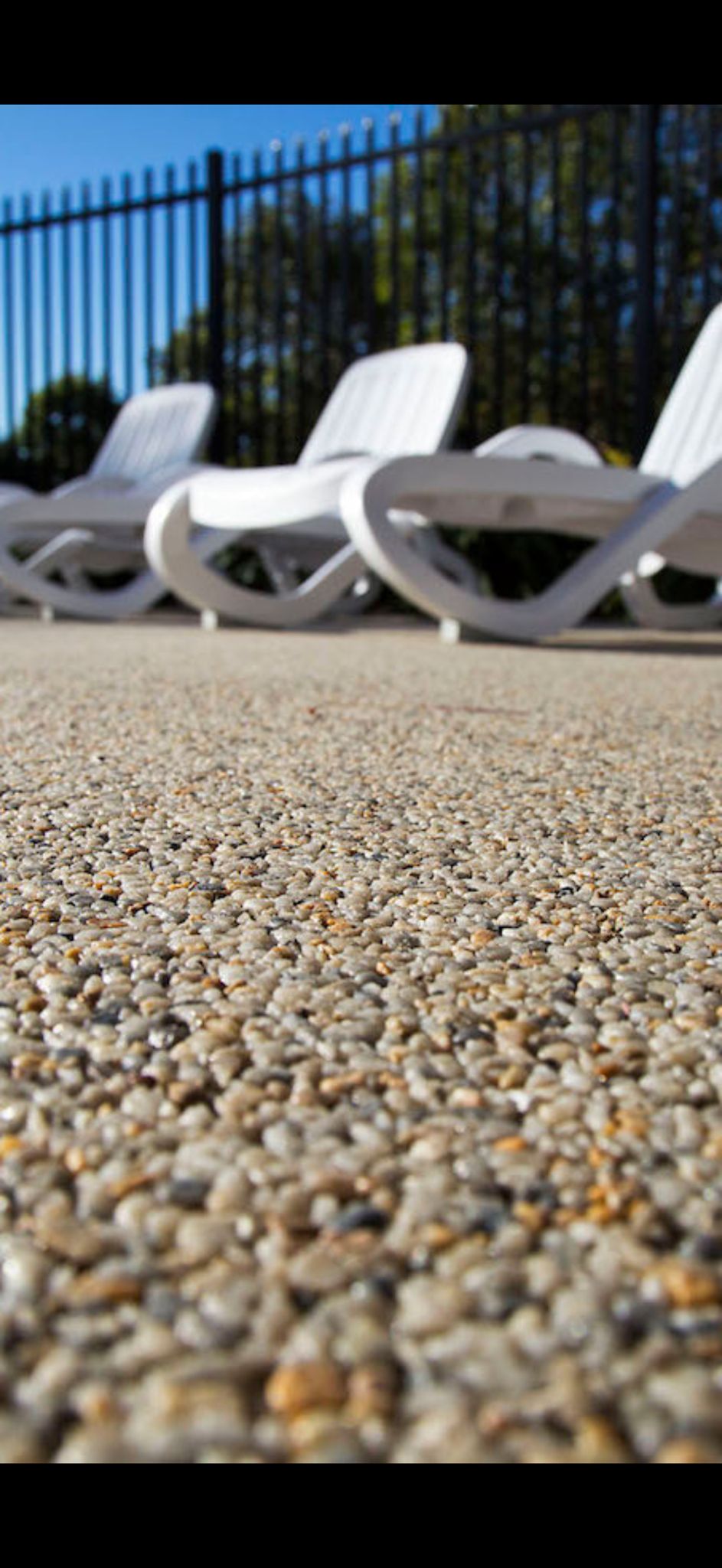 Poolside resin bound surface