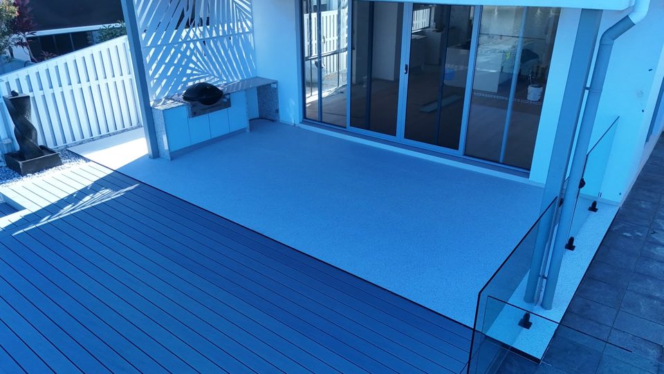 Crystal white resin patio Hope Island